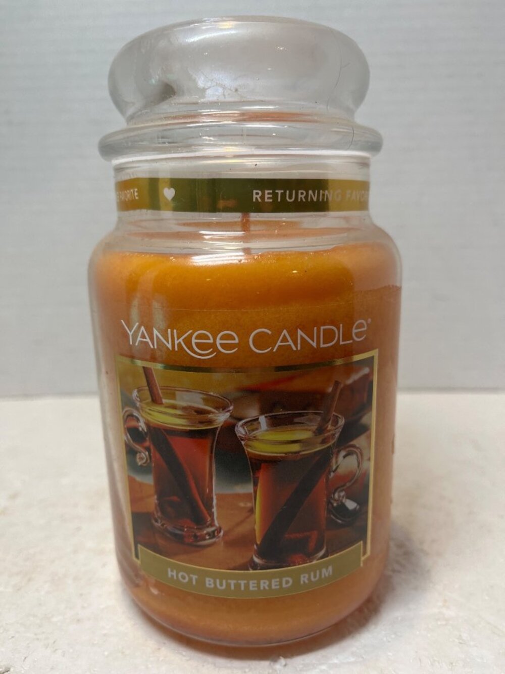 Yankee Candle Hot Buttered Rum Scented Large Jar Candle 22 Oz